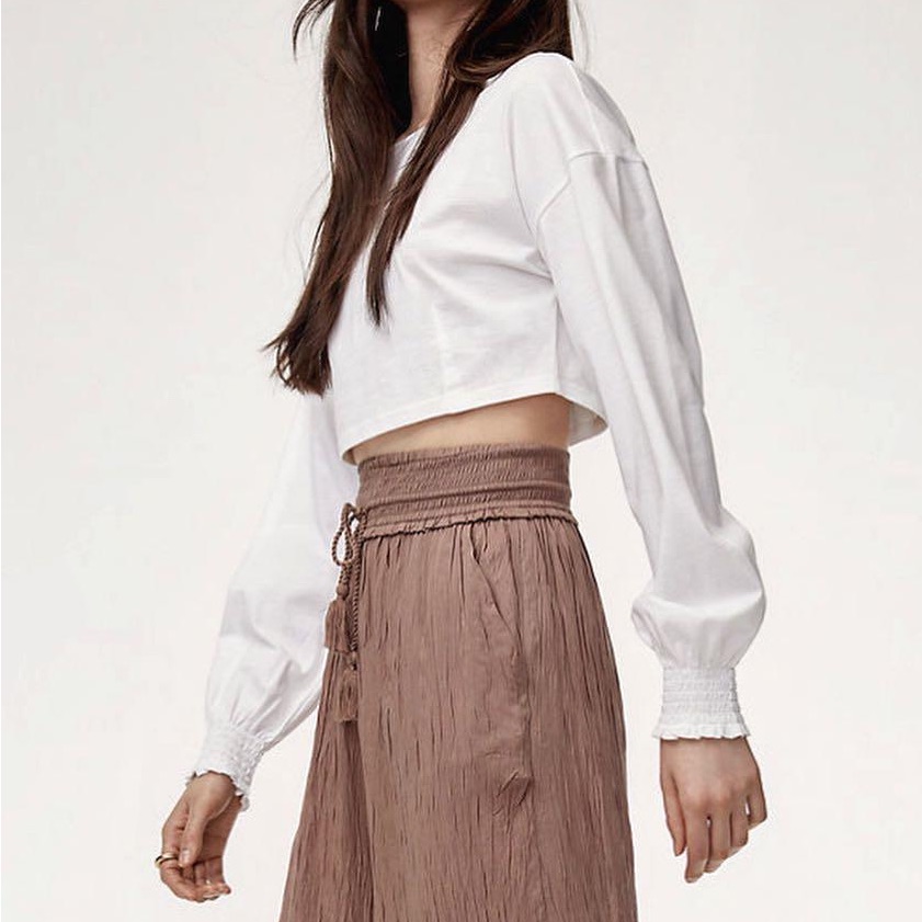 Nwt Enzo Long Sleeve Crop Top